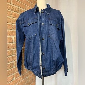 VTG 70’s Aigner Denim bomber jacket - PTP 24”